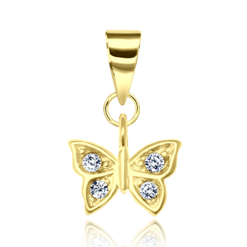 Gold Plated Sweet Butterfly Silver Pendant SPEB-92-GP